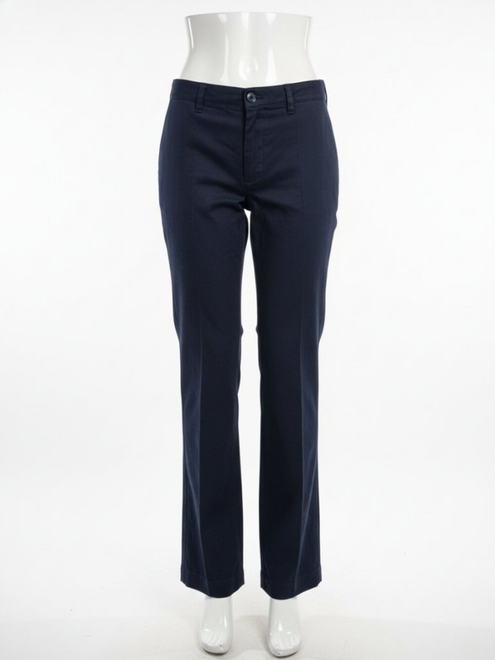 Polo Ralph Lauren Women Blue Stretch-Cotton Beaton Pants Size 8